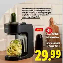 Lidl SILVERCREST Spiralizzatore e spremiagrumi elettrico 2 in 1 offerta