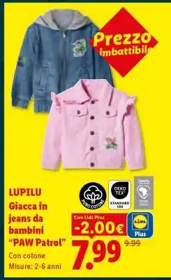 Lidl LUPILU Giacca in jeans da bambini “PAW Patrol” offerta