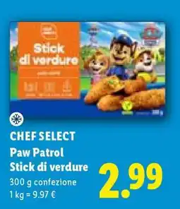Lidl CHEF SELECT Paw Patrol Stick di verdure offerta