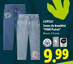Lidl LUPILU Jeans da bambini PAW Patrol offerta