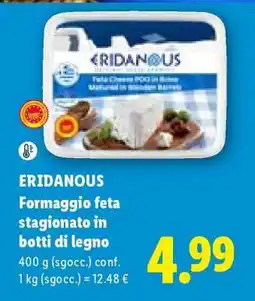 Lidl ERIDANOUS Formaggio feta stagionato in botti di legno offerta