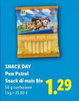 Lidl SNACK DAY Paw Patrol offerta