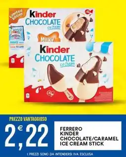 Vantaggio Cash&Carry Ferrero Kinder Chocolate/Caramel Ice Cream Stick offerta