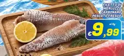 Idromarket Filetto di merluzzo carbonaro pescato fresco offerta