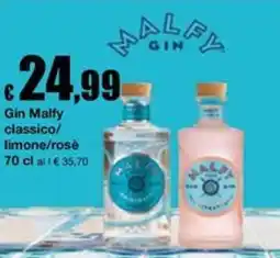 Sì con te Malfy Gin classico/ limone/rose offerta