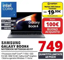 Comet Samsung Galaxy Book4 offerta