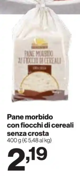 Pane morbido con fiocchi di cereali senza crosta