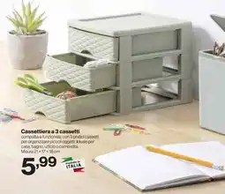In'S Mercato Cassettiera a 3 cassetti offerta