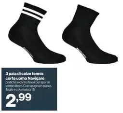 In'S Mercato Calze tennis corte uomo Navigare offerta