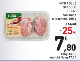 Spazio Conad Mini Rollè di Pollo Fileni con suino e tacchino offerta