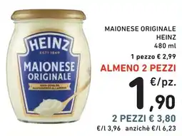 Spazio Conad Maionese originale Heinz offerta