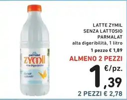 Spazio Conad Latte Zymil senza lattosio Parmalat offerta