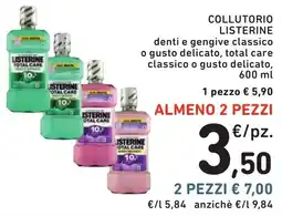 Spazio Conad Collutorio Listerine offerta