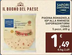 Spazio Conad Piadina Romagnola IGP alla Riminese Saporidintorni offerta
