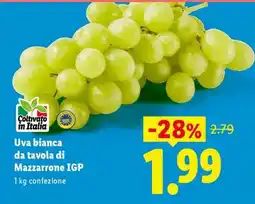 Lidl Uva bianca da tavola di Mazzarrone IGP offerta