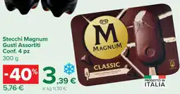 Carrefour Stecchi Magnum Gusti Assortiti Conf. 4 pz offerta