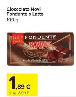 Carrefour Cioccolato Novi Fondente o Latte offerta