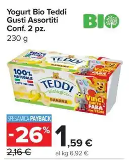 Carrefour Yogurt Bio Teddi Gusti Assortiti Conf. 2 pz offerta