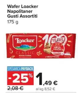 Carrefour Wafer Loacker Napolitaner Gusti Assortiti offerta
