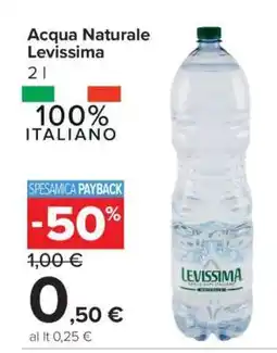 Carrefour Acqua Naturale Levissima offerta