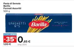 Carrefour Pasta di Semola Barilla Formati Assortiti offerta