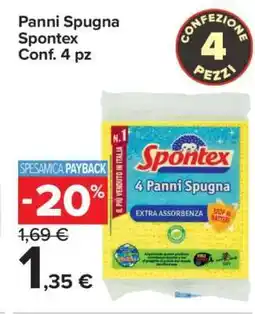 Carrefour Panni Spugna Spontex offerta