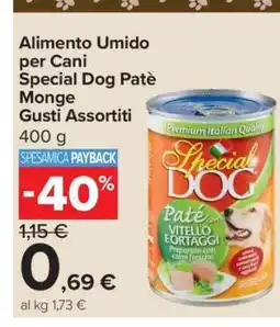 Carrefour Alimento Umido per Cani Special Dog Patè Monge Gusti Assortiti offerta