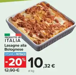 Carrefour Lasagne alla Bolognese offerta