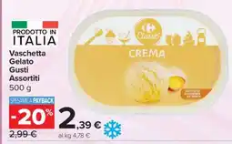 Carrefour VASCHETTA GELATO GUSTI ASSORTITI offerta
