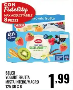 Gecop Selex yogurt frutta mista intero/magro offerta