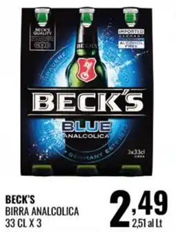 Gecop Beck's birra analcolica offerta