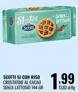 Gecop Scotti si con riso crostatine al cacao senza lattosio offerta