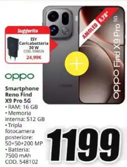 MediaWorld Oppo Reno Find X9 Pro 5G offerta
