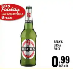 Gecop Beck's birra offerta