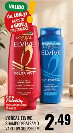 Gecop L'oreal Elvive shampoo/balsamo offerta