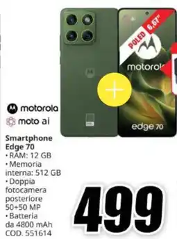 MediaWorld Motorola Smartphone Edge 70 offerta