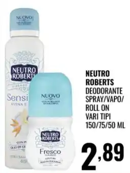 Gecop Neutro Roberts deodorante spray/vapo/roll on offerta