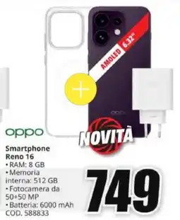 MediaWorld Oppo Smartphone Reno 16 offerta