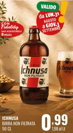 Gecop Ichnusa birra non filtrata offerta