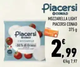 Conad City Mozzarella light Piacersi Conad offerta