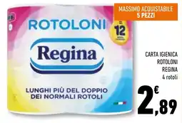 Conad Superstore Carta igienica rotoloni Regina offerta