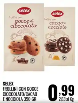 Gecop Selex frollini con gocce cioccolato/cacao e nocciola offerta