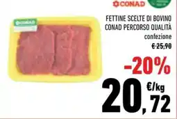 Conad City Fettine scelte di bovino Conad Percorso Qualità offerta