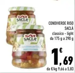 Conad City Condiverde riso Saclà classico - light offerta