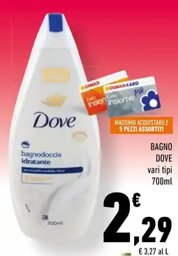 Conad Superstore Bagnodoccia idratante Dove offerta
