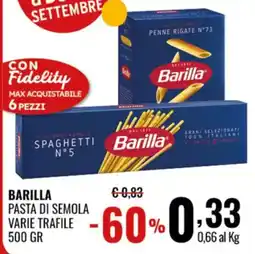 Gecop Barilla pasta di semola varie trafile offerta