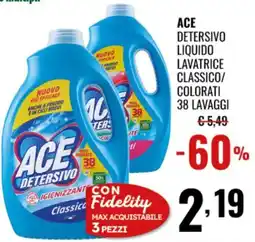 Gecop Ace Detersivo Lavatrice Classico offerta