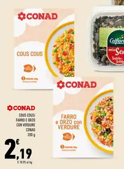Conad Superstore Cous cous/ farro e orzo con verdure Conad offerta