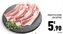 Conad Superstore Pancetta di suino con costina offerta