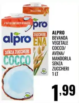 Gecop Alpro bevanda vegetale cocco/avena/mandorla senza zuccheri offerta